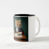 Feline Maestro : Mug à café à deux tons (Devant droit)