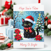 Feline Merry and Bright | Personalized Christmas Feestdagen Kaart