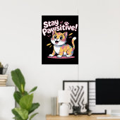 Feline Positivity Mantra Poster (Thuiskantoor)