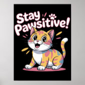 Feline Positivity Mantra Poster (Voorkant)
