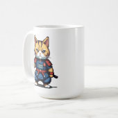 Feline Samurai Warrior Koffiemok (Voorkant links)