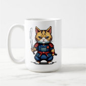 Feline Samurai Warrior Koffiemok (Links)