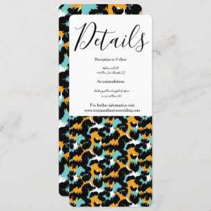 Feline Splash Animal Print Wedding Kaart