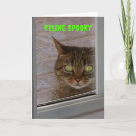 Feline Spooky Cat Halloween Kaart