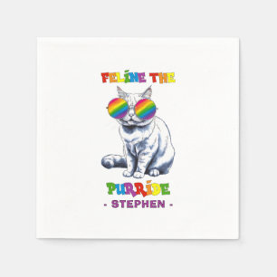 Feline The Purride - Cool Pride Cat LGBTQ Servet