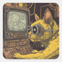 Feline Toekomst: Cyberpunk Kat Fantasie