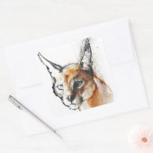 Feline Vierkante Sticker (Envelop)