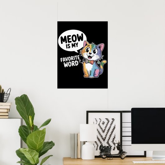 Feline Vocal Preference Poster (Thuiskantoor)