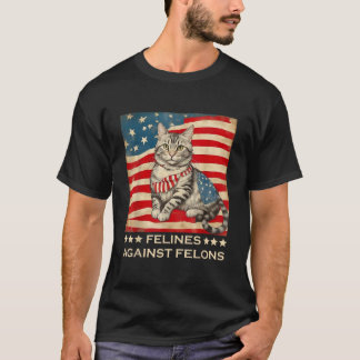 Felines Against Felons T-shirt weer Funny Cat Feli