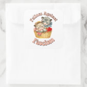 Felines tegen fascisme vierkante sticker (Tas)