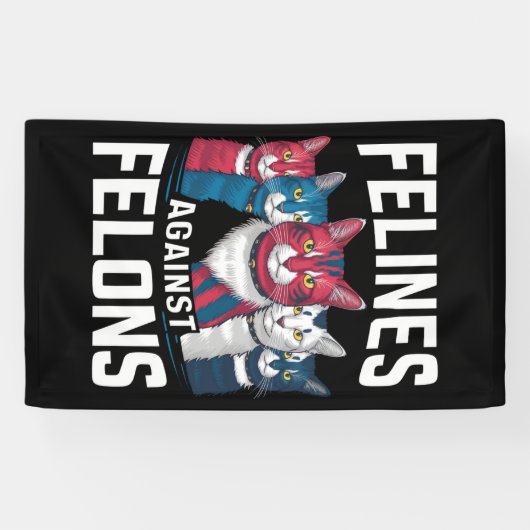 Felines tegen misdadigers spandoek (Horizontaal)