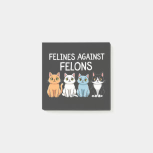 Felines tegen misdadigers Trump Harris Verkiezings Post-it® Notes