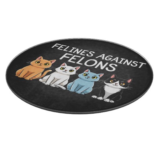 Felines tegen misdadigers Trump Harris Verkiezings Snijplank (Hoek)