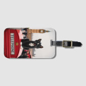 Felini op de Red Phone Booth: A London Adventure Bagagelabel (Voorkant (horizontaal))