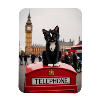 Felini op de Red Phone Booth: A London Adventure Magneet