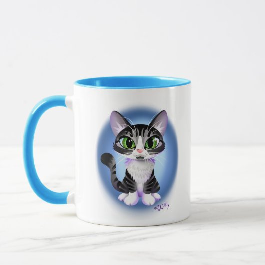 FELIS TABBY KITJE MET HELDERE OGEN door Jeff Willi Mok (Links)