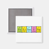 Felismina nom de table périodique aimant (Recto/Verso)