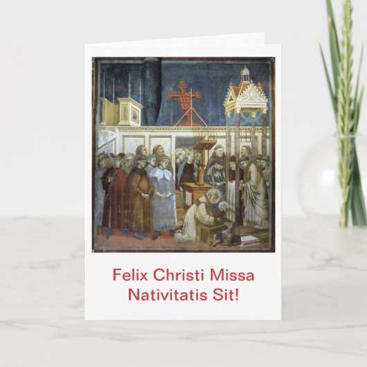 Felix Christi Missa Nativitatis zit! Scida Feestdagen Kaart (Voorkant)