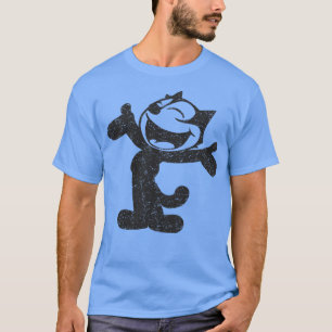 Felix De Kat Glimlachende Retro T-shirt