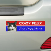 Felix de kat voor de Bumpersticker van het Preside (Op auto)