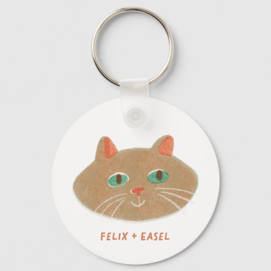 Felix + Easel Sleutelhanger (Voorkant)