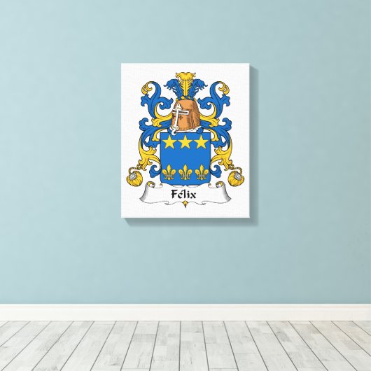 Felix Family Crest Canvas Afdruk (Insitu (Houten vloer))