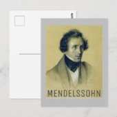Felix Mendelssohn (1834) Briefkaart (Voorkant / Achterkant)