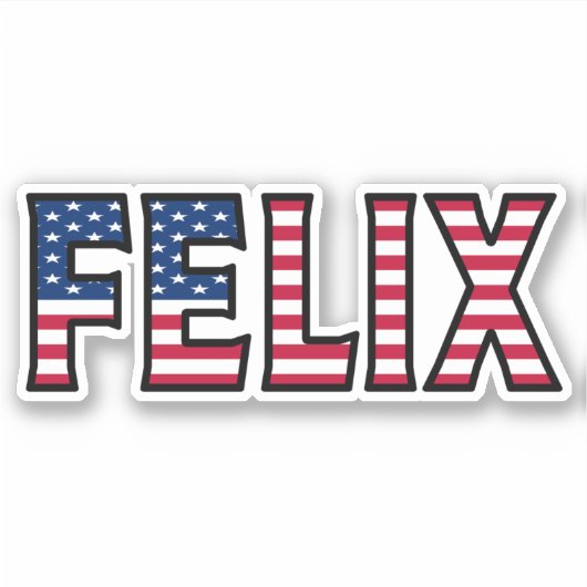 Felix Name Vorname USA Sticker Stickerset (Voorkant)