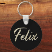 Felix Name whitegold Button Schlüsselanhänger Sleutelhanger (Voorkant)