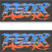 Felix Prénom Nom Graffiti Autocollant Autocollant (Devant)