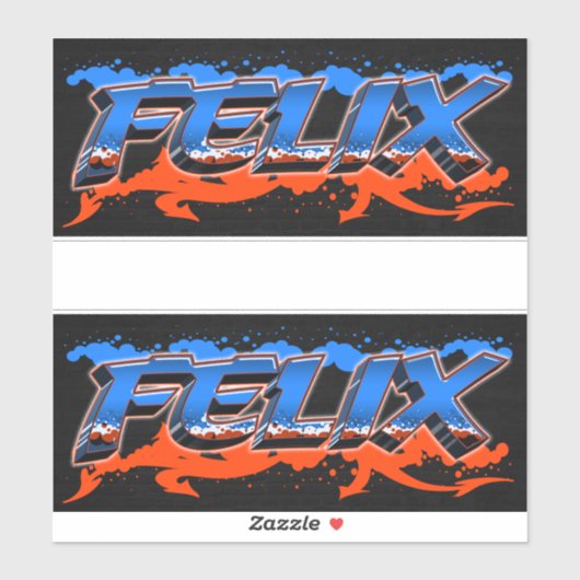 Felix Prénom Nom Graffiti Autocollant Autocollant (Feuille)