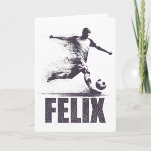 Felix Voetbal Jongens Gepersonaliseerde Voornaam F Kaart