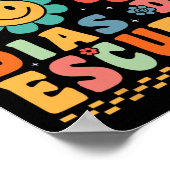 Feliz 100 Dias de Escuela Groovy 100 dagen Spaans Poster (Hoek)