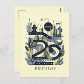  ¡Feliz 20 cumpleaños! Briefkaart (Voorkant / Achterkant)