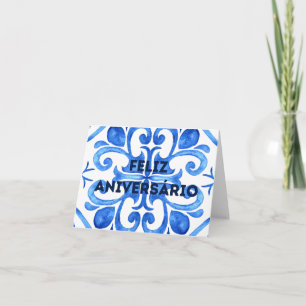 Feliz Aniversário, Portugees gefeliciteerd Kaart