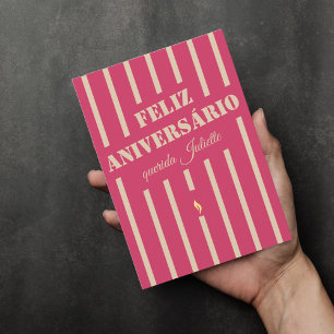 Feliz Aniversário Portugese verjaardag groet auto