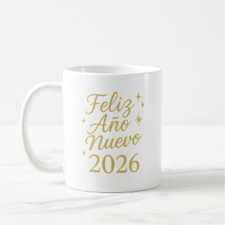 Feliz Año Nuevo 2026 ✨ | Elegant Gold New Year  Koffiemok