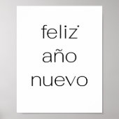 Feliz Año Nuevo - minimalistic typography poster (Devant)