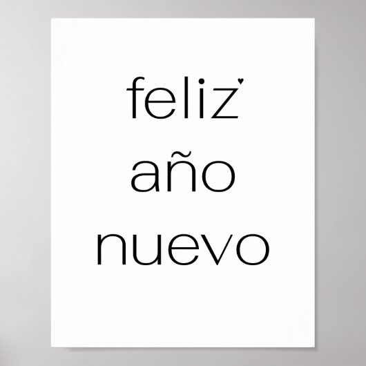 Feliz Año Nuevo - minimalistic typography poster (Devant)