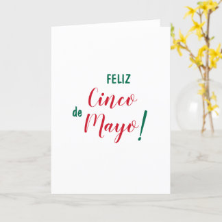 Feliz Cinco de Mayo Green White Red Kaart