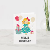 Feliz cumple! Gefeliciteerd met je verjaardag in S Kaart (Voorkant)