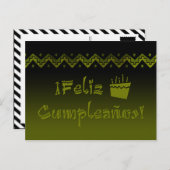 feliz cumpleanos arriba cake briefkaart (Voorkant / Achterkant)