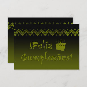 feliz cumpleanos arriba cake kaart