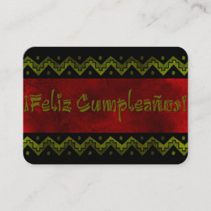 feliz cumpleanos arriba visitekaartje