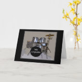 Feliz Cumpleaños bat du tambour de la carte (Fleur jaune)