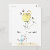 Feliz Cumpleaños Briefkaart (Voorkant / Achterkant)