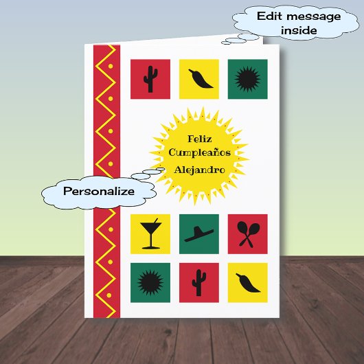 Feliz cumpleaños Carte d'anniversaire d'inspiratio