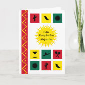 Feliz cumpleaños Carte d'anniversaire d'inspiratio (Devant)