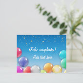 ¡Feliz cumpleaños ! Carte d'anniversaire espagnole (Debout devant)