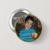 Feliz Cumpleanos Circle Fotosjabloon Ronde Button 5,7 Cm (Voorkant /achterkant)